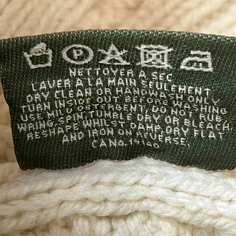 Carraig Donn Kids Shamrock Beanie 100% Merino Wool Made in Ireland Cream Green